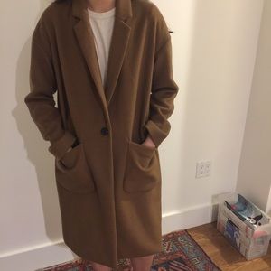 Madewell camel wool coat size small